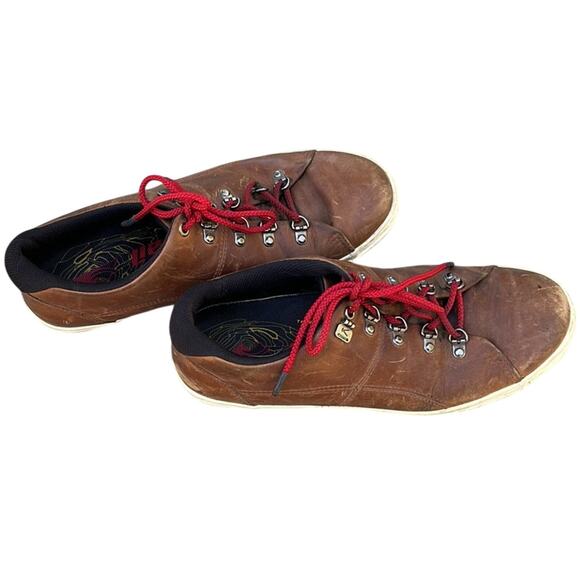 Keen Tan Brown Leather Sneakers Tumalo- Size 11 - Picture 1 of 4